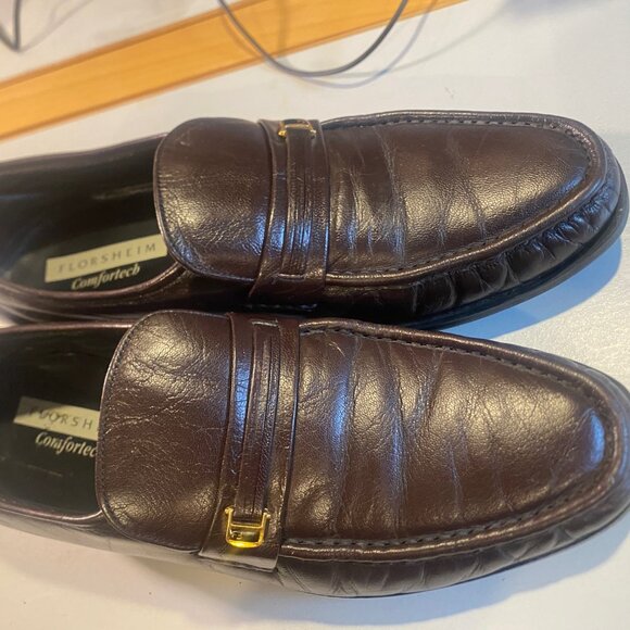 Florsheim - Size 10M - Men’s‎ Riva Brown Leather Loafers Slip-On Shoes main image 8
